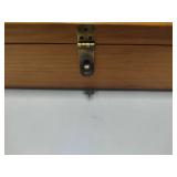 Glass Top Wood Jewelry/Storage Box