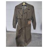 Vintage Army Green Ladies Trench Coat (Size 16 Tall)