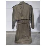 Vintage Army Green Ladies Trench Coat (Size 16 Tall)