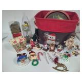 Snowman Tote, Asst Ornaments & Holiday Decor