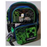 Minecraft 15.5L Backpack 5 Piece Set with Headphones