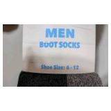 2 pack men boot socks size 6-12  (set of 2)