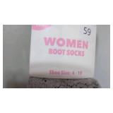2 pack women boot socks size 4-10  (set of 2)
