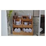 Seville Classics 4pc Bamboo Stackable Organizer Storage Bins Set