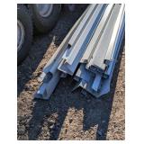 Assorted pile of mixed aluminum J&F Channel siding trim 10 ft long some small mixed parts - White