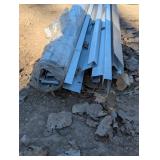Assorted pile of mixed aluminum J&F Channel siding trim 10 ft long some small mixed parts - White
