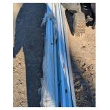 Assorted pile of mixed aluminum J&F Channel siding trim 10 ft long some small mixed parts - White
