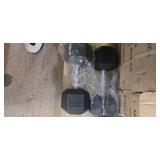 A lot of a Pair of 15LB Rubber Hex Dumbbells ( NEW)