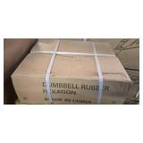 A lot of a Pair of 15LB Rubber Hex Dumbbells ( NEW)