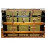 Eagle Lock Co. Antique Steamer Trunk with Lock (No key)