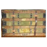 Eagle Lock Co. Antique Steamer Trunk with Lock (No key)