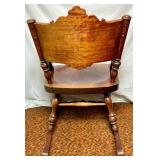 Scrolled Arm Antique Rocking Chair