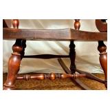 Scrolled Arm Antique Rocking Chair