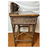 Ypsilanti Furniture Co. Antique Wicker Desk and Chair
