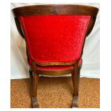 Antique Upholstered Hoof Design Rocking Chair