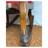 Antique Upholstered Hoof Design Rocking Chair