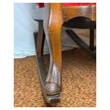 Antique Upholstered Hoof Design Rocking Chair