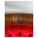 Antique Upholstered Hoof Design Rocking Chair