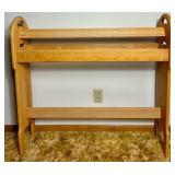 Quilt Rack with Letter "E" Cutout