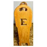 Quilt Rack with Letter "E" Cutout