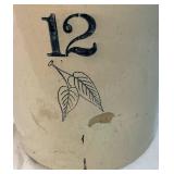 Antique Red Wing 12 Gallon Birch Leaf Crock