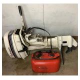 Johnson 25 HP Outboard Motor with 6 Gallon Gas Tank with Electric Start