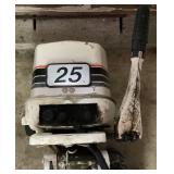 Johnson 25 HP Outboard Motor with 6 Gallon Gas Tank with Electric Start