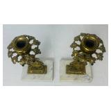 Pair of Vintage Victorian Brass Candelabras