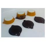 Vintage Pyrex Old Orchard Casserole Dishes - Set of 3 with Lids