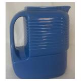 Vintage Hall Pitcher Blue Art Deco for Westinghouse Made in the USA