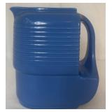 Vintage Hall Pitcher Blue Art Deco for Westinghouse Made in the USA