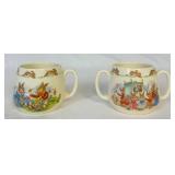 Royal Doulton Bunnykins Dinnerware Series and Beatrix Potter Peter Rabbit Ceramic Teapot
