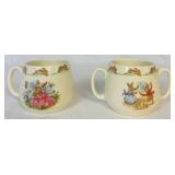 Royal Doulton Bunnykins Dinnerware Series and Beatrix Potter Peter Rabbit Ceramic Teapot