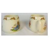 Royal Doulton Bunnykins Dinnerware Series and Beatrix Potter Peter Rabbit Ceramic Teapot