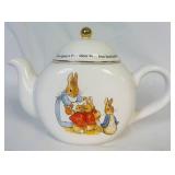 Royal Doulton Bunnykins Dinnerware Series and Beatrix Potter Peter Rabbit Ceramic Teapot
