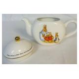 Royal Doulton Bunnykins Dinnerware Series and Beatrix Potter Peter Rabbit Ceramic Teapot