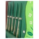 Large Set of 1847 Rogers Bros. Springtime Silverplate Flatware Set