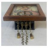 Vintage Small Hummel Little Girl Wind Up Wall Pendulum Clock Made in West Germany  with Anri Music Box