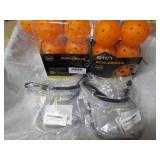 12 Pickleballs and 2 Visors...