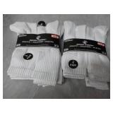 12 pair White Wear Proof Athletic S...