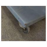 2 Metal Shelving Units and 1 Desk...