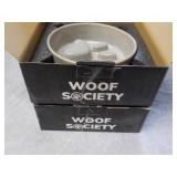 2 Woof Society 7" Pet Bowls...