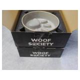 2 Woof Society 7" Pet Bowls...