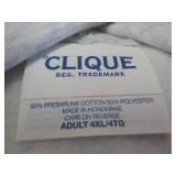 6 Grey Hooded Sweatshirts size 4XL...