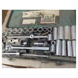 34 pc 1/2" Drive Socket Set in a ca...
