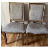 Pair of Samson International Dining Chairs with Wood Trim - #1