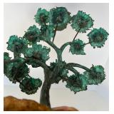 MCM Bijan Metal Bronze Patina Tree Sculpture on Rock Base