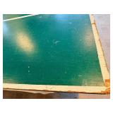 Pool Table - Green Felt, Wood Frame w/ Cues & Balls and Includes a Ping-Pong Table Top with Net and Accessories