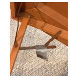 Octagonal Folding Card Table - Green Felt Top & Cup Holders Along with 4 Samsonite Folding Chairs