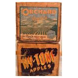 Two Vintage Apple Crates - Orchard Brand Canadian Apples (Vernon, BC)